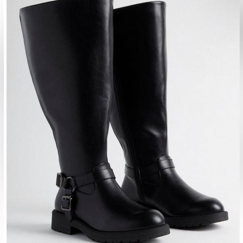 Torrid Black Combat & Moto Boots